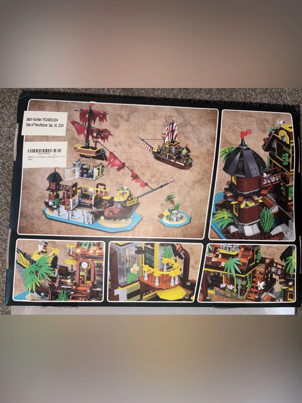 New Pirate ship 2 in 1 building blocks set w/ light
